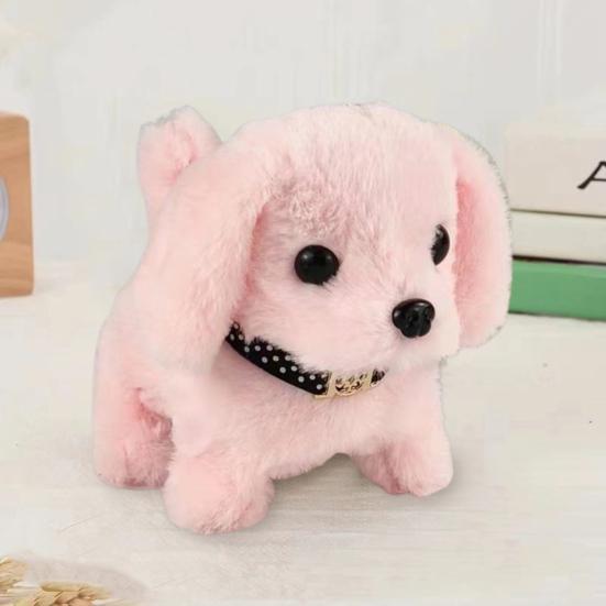 Electric Plush Dog Toy Baby Tummy Time Interactive Barking Tail Wagging Walking Puppy Toy Early Education Crawling Animal
