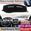 Для Peugeot 2008 2013~ Противоскользящий коврик на панель приборов Защита от солнца Dashmat Защита коврика Автоаксессуары 2014 2015 2016 2017 2018