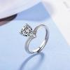 Prevent Allergy 925 Sterling Silver Jewelry Opening Rings Crystal Water Drop Shape Ring For Women Praty Wedding Jewelry Jz102