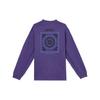 adidas Оригинальная серия Trefoil Удобная Стильная Простая Футболка с длинным рукавом Влагоотводящая Круглый вырез Свободный крой Унисекс Топы Фиолетовый KC1432