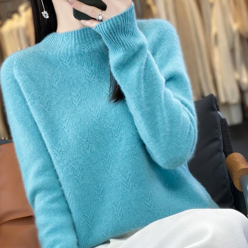Женский кашемировый свитер Qinghe кашемир 30% кашемир 70% шерсть осенне-зимний пуловер теплый и модный