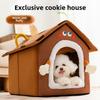 Autumn and Winter Dogs Small and Medium Dogs Cheese Cookies House House Kennel Cat Warm Cat Nest Removable Pet Nest