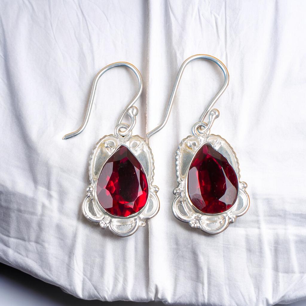 Pink Rubellite Gemstone 925 Sterling Silver Artisan Jewelry Earrings For Wife EE-41-10