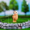 Mini Resin Animal Owl Figurines Micro Landscape Car Dashboard Home Desktop Ornaments