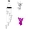 Outdoor Angel Solar Wind Chimes Light 7 Color Changing Solar Mobile Waterproof LED Wind Chimes for