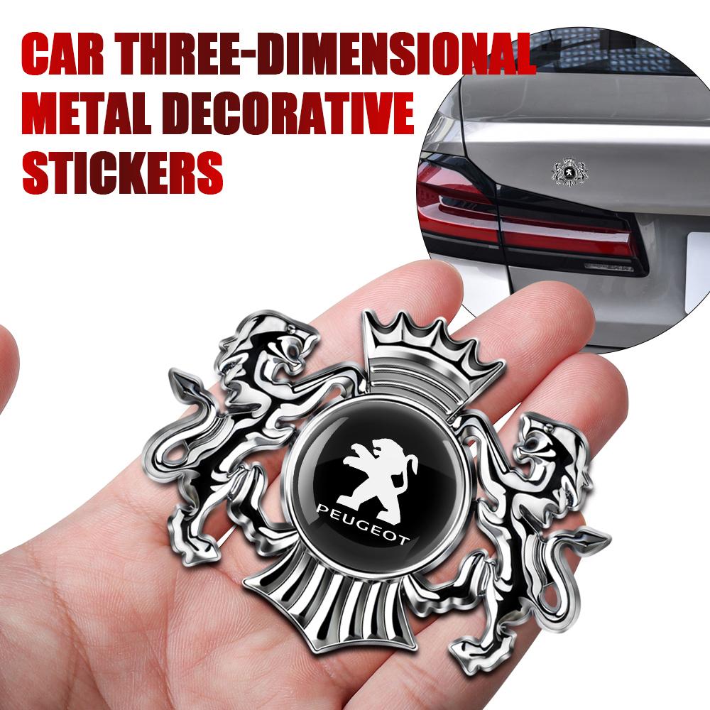 2026 Hot Car Sticker 1PCS 3D Metal Auto Styling Logo Car Sticker Badge Emblem Tail Decal For Peugeot 207 3008 206 208 308 307 40