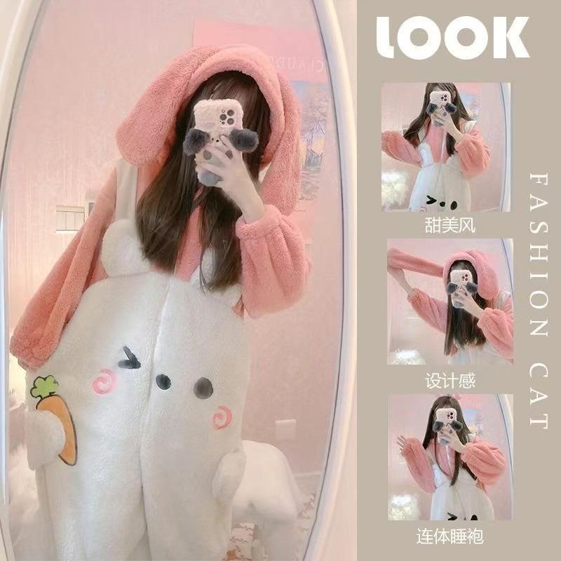 Men's and Women's Fall and Winter Sports and Leisure Warm TV Blanket Premium Women's Plush Soft Robe Fluffy Warm Fluffy Bathrobe Robe Long Robe