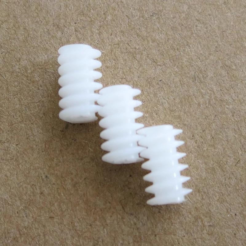 10Pcs/Lot White Right Hand Plastic 6*10 (2A) Worm Turbine 0.5 Module Reduction Gears Diy Model Parts