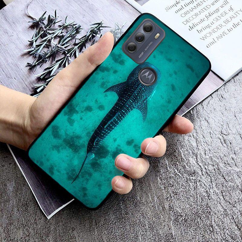 Чехол Ocean Whale Shark для Motorola Moto EDGE 20pro EDGE 20lite E6 E7, чехол G STYLUS GPLAY GPOWER G 5G PLUS G30 G100 Funda Coque