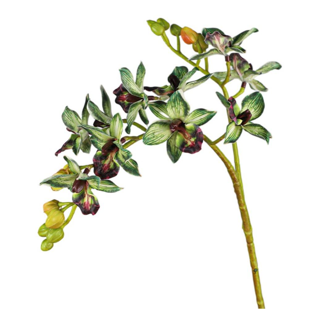 2 Fork Artificial Phalaenopsis Branches Real Touch Handmade Artificial Butterfly Orchid Flower Realistic Fake Flowers