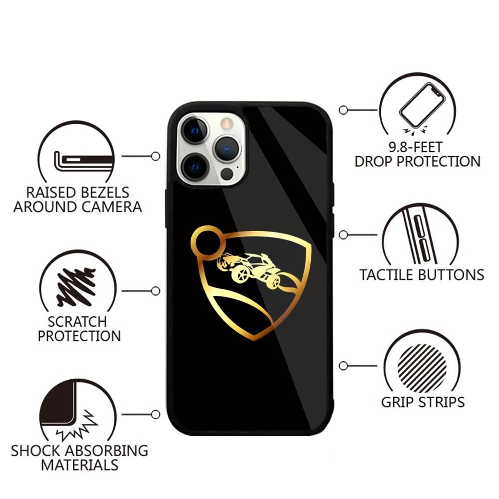 Чехол для телефона R-Rocket League для iPhone 16,15,14,13,12,11,Plus,Pro,Max,Mini Магнитная беспроводная зарядка Magsafe