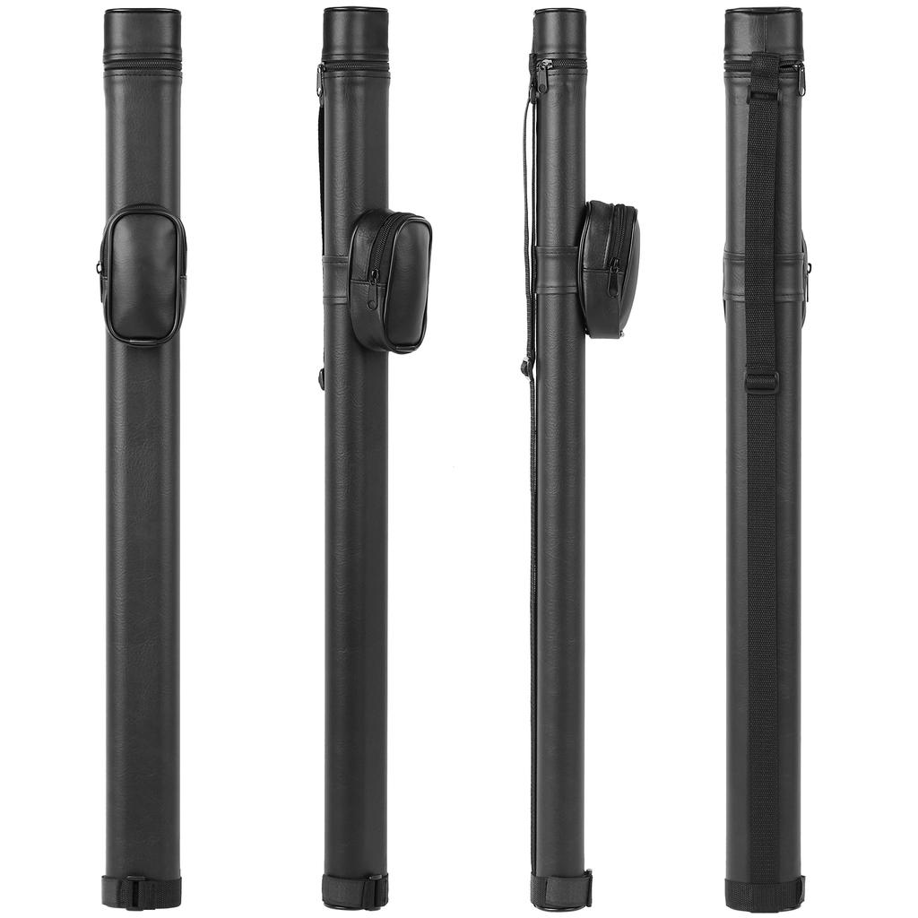 Чехол для переноски трубчатого кия для бильярда, жесткий чехол для бильярда из искусственной кожи, регулируемый плечевой ремень для хранения кия