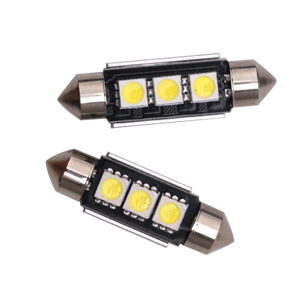 2/1 шт 12 В гирлянда 3SMD Canbus 36 мм CANBUS без ошибок 3 светодиодных купольных светодиодных лампочки для номерного знака