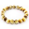 Браслет из мала-бусин из золотого тигрового глаза 10 мм из натурального камня [Ишики] [b206]