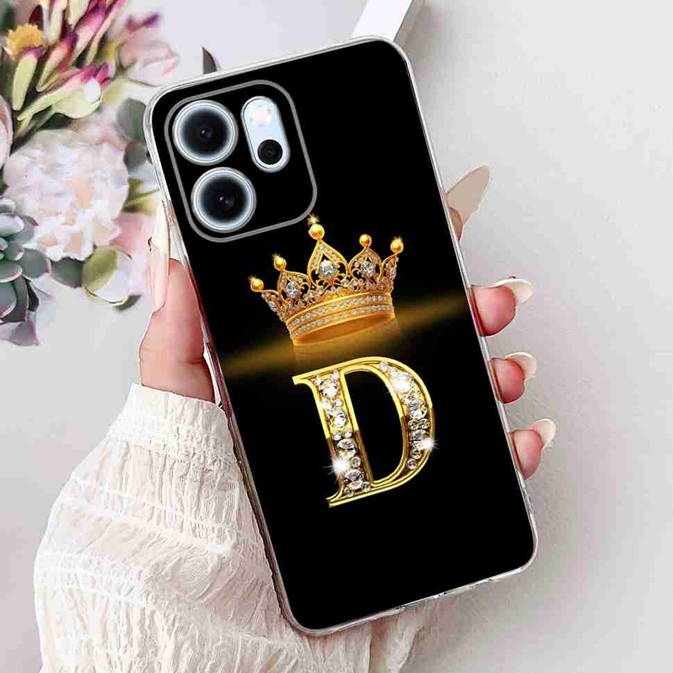 Чехол для Oppo Reno14 F 5G 6.57" Популярный дизайн Буквы A-Z Корона ТПУ Мягкий силиконовый чехол Для телефона Oppo Reno 14F CPH2743