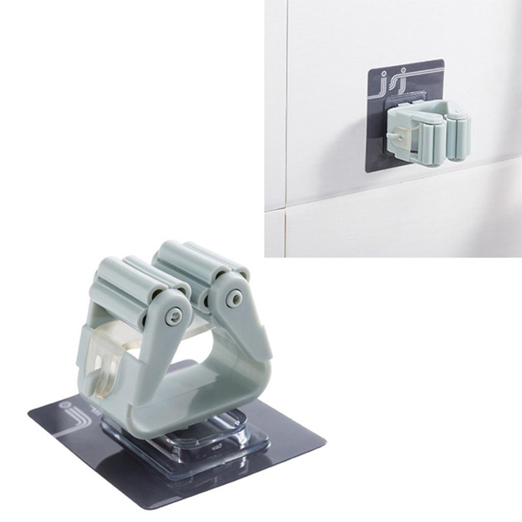 Держатель для швабры и метлы настенный ABS-пластиковый органайзер для швабры и метлы без сверления с присоской для