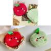 Apple Plush Coin Purse With Data Cable Organizer For Women And Kids