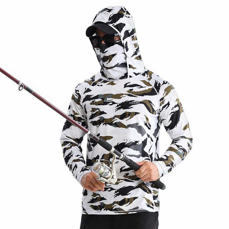 UV Protection Hooded Sun Jacket Fishing Hiking Running Breathable Quick Dry Loose Fit Outdoor Wear