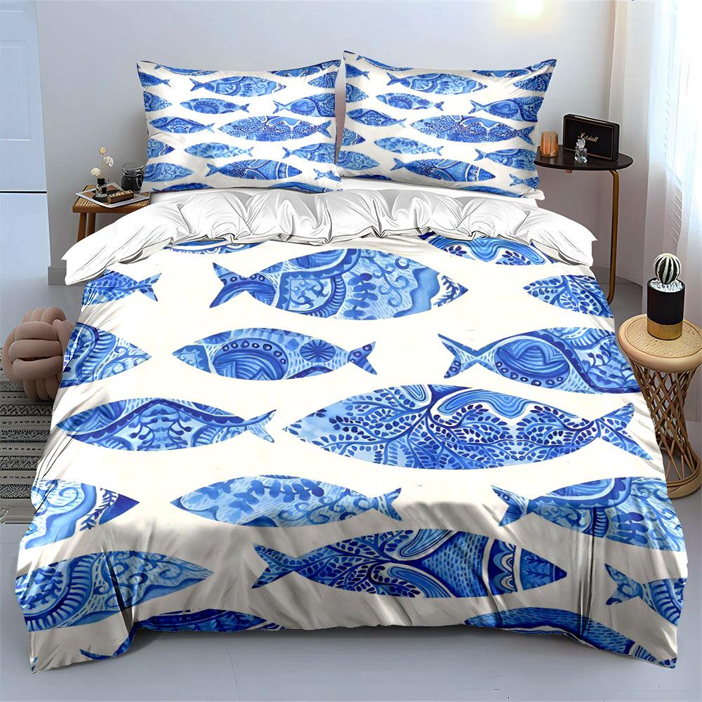 Elegant oceanic fish ballet Bedding sets Duvet covers Pillowcases(1* Duvet Cover 2* Pillowcases without duvet insert)