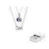 Pandora 925 Sterling Silver, Synthetic Cubic Zirconia Enamel Necklaces Women's TZ0072