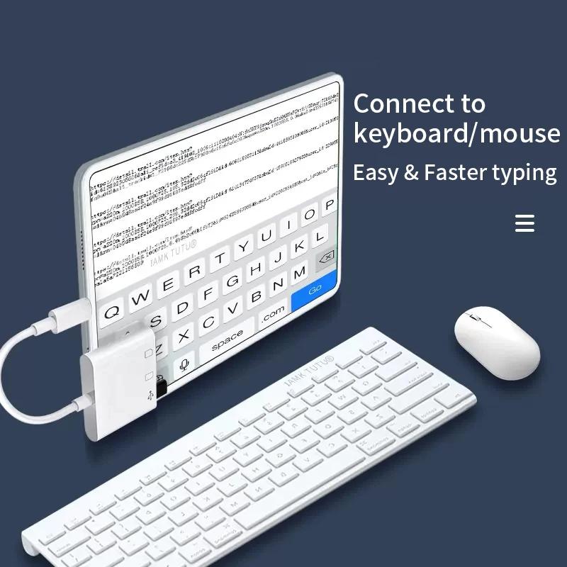 3 In 1 Type-C Adapter OTG Card Reader TF SD Multifunctional Memory Card Reading Converter for IPad Macbook Huawei Samsung Xiaomi