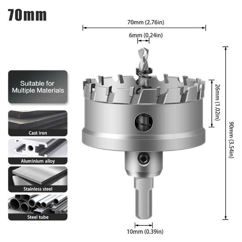 Сверло с твердосплавным наконечником TCT, сверло-кольцевая пила, фреза для сверления металлических сплавов из нержавеющей стали