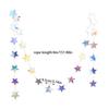 Gradient Silver Paper Star Garland for Kids Birthday Party Decoration Wedding Christmas Wall Hanging Banner Girl Boy Baby Shower