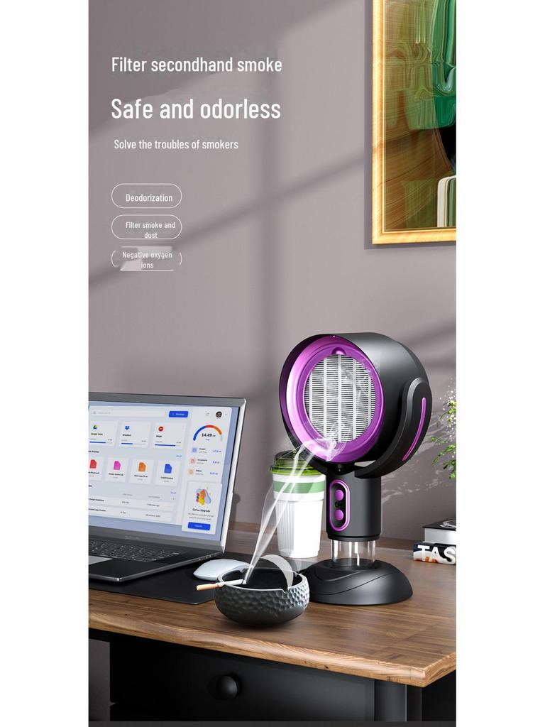 Desktop Range Hood with Deodorizing Air Filter - Smoke Extractor for Barbecue & Hot Pot, Convenient Smoke Exhaust Machine