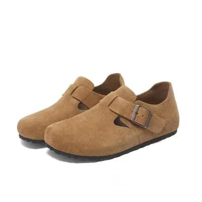 Классические женские и мужские одинарные туфли в стиле Birken, плоские с пряжкой, пробковые слипоны, повседневные винтажные уличные мягкие туфли