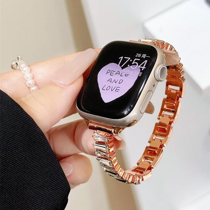 For Apple iwatch78910SE strap FIT4 Huawei GT5432 irregular diamond-encrusted Xiaomi 89pro