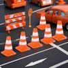 10 шт. Мини-конусы Миниатюрные дорожные конусы Мини-дорожные знаки Баррикады Знаки Дорожная сцена Дорожный затор Стройка Развлечение для всех возрастов