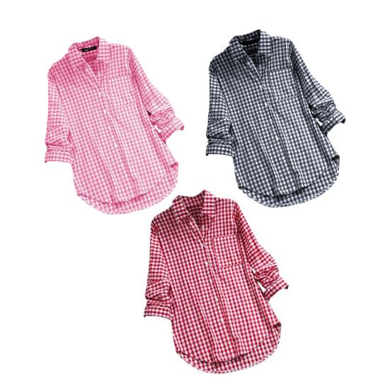 Женская рубашка с лацканами и длинными рукавами, рубашка средней длины с карманом, однобортная рубашка свободного покроя, уличная одежда