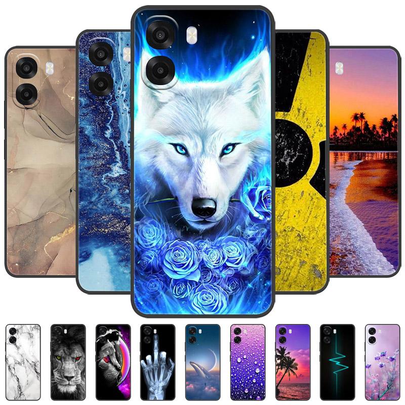 Чехол для Oppo A6X Модный Чехол-накладка из Силикона и Мягкого ТПУ с Изображением Льва и Волка Для Oppo A 6 X OPPOA6x 4G 5G Защитный Чехол для Камеры CPH2783
