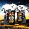 Disc Darts Sports T-shirt Men's Clothing Round Neck Short Sleeves T Shirts 3D Printed Cool Graphics Outdoor Casual Fashion Tees