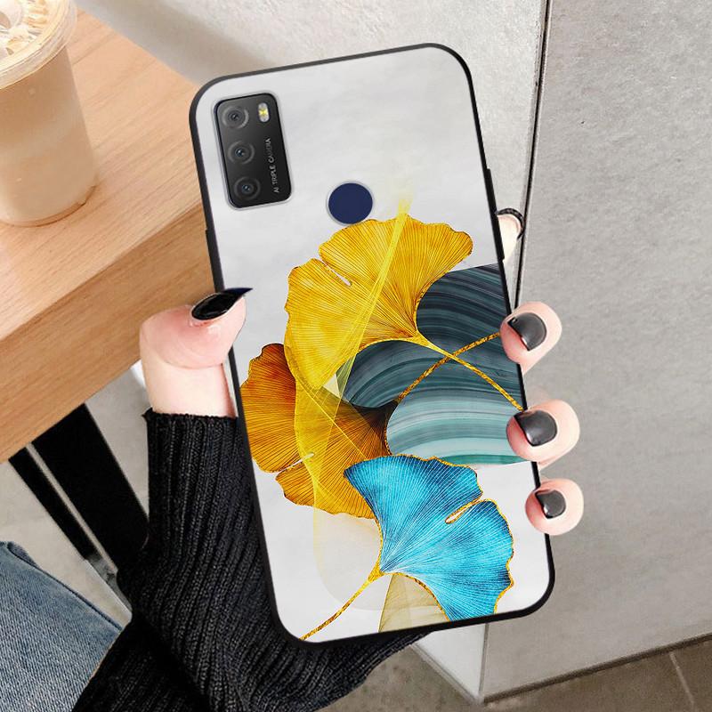 For TCL 20Y 20E Case Black Silicone Bumper Wolf Lions Soft TPU Covers for TCL 20E 6125F Funda Coque TCL20Y 20 Y 6156D Shells