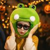 Novelty Cartoon Headgear Cap Big Frog Eyes Frog Headgear Cute Frog Plush Hat  Halloween
