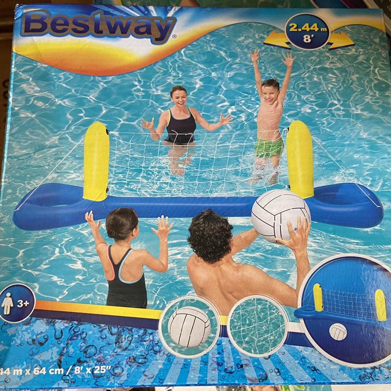 Inflatable Volleyball & Basketball Pool Set for Adults and Kids - Water Play & Beach Toys