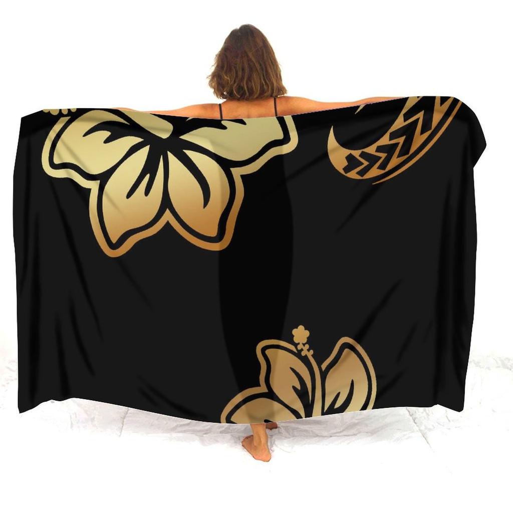 Resort Seaside Tourism Tribal Ethnic Style Women'S Sarong Polynesian Print Custom Seaside Beach Dress