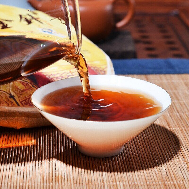 Qiao Mu Jin Zhen * Yunnan Puerh Golden Bud Пуэр Чайный торт Спелый Пуэр Шу 357г