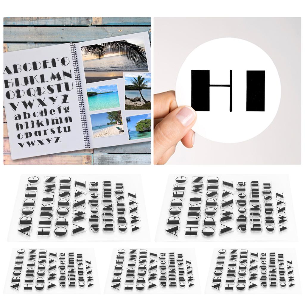 5 шт. прозрачный штамп журнал скрапбукинг заглавные строчные буквы 52 алфавит резина T1766