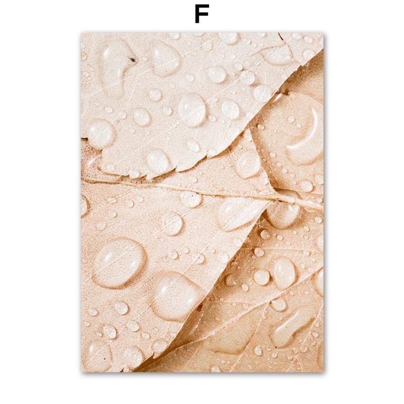 Осеннее растение Бежевый перо пейзаж холст постер картина Настенная печать картина Искусство Кафе Бар Гостиная Спальня украшение