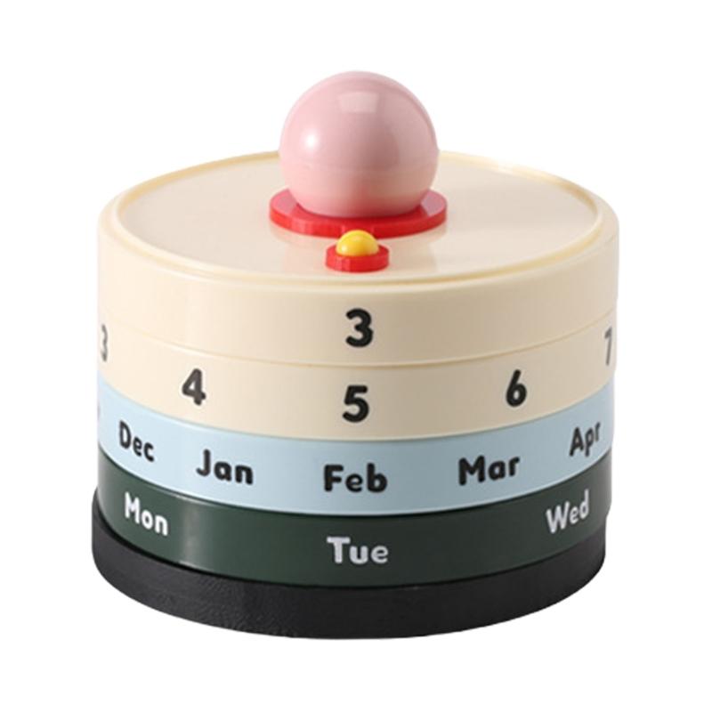 High Aesthetic Rotating Perpetuals Calendar Desk Accessories Ideal For Women Creative Homes Lover Creative Individuals