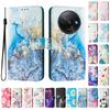 Ocean Colored Marble Luxury Painted Leather Case Wallet PU Leather Book Style Cover for Xiaomi 5X 6X 11,Redmi 6 7 8 9 10 12,Redmi Note 9 10 11 12...