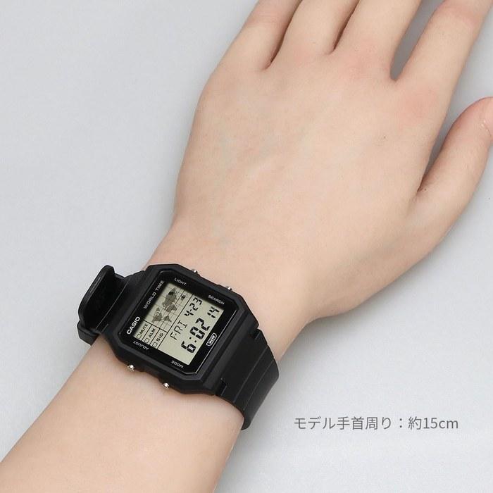 Casio Цифровые часы с мировым временем LF-30W-1A, Ремешок из биопластика, Черный