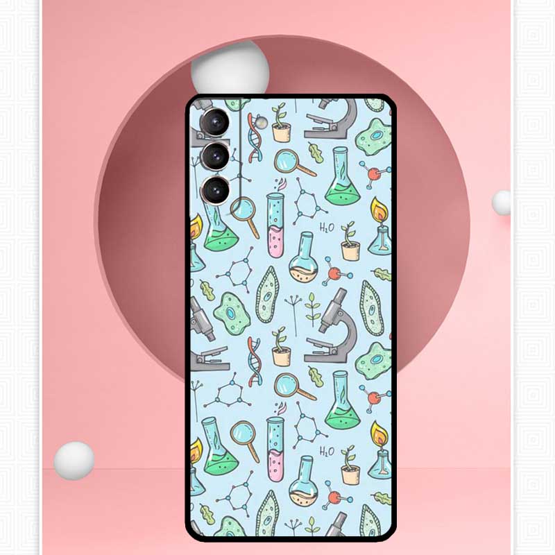 Biology Chemistry Case For Samsung Galaxy S24 S23 Ultra S22 S20 FE S21 FE Note 10 20 S8 S9 S10 Plus Cover