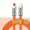 Оранжевый индикатор кабеля для передачи данных сотового телефона с одной головкой, сверхбыстрой зарядки и цинка