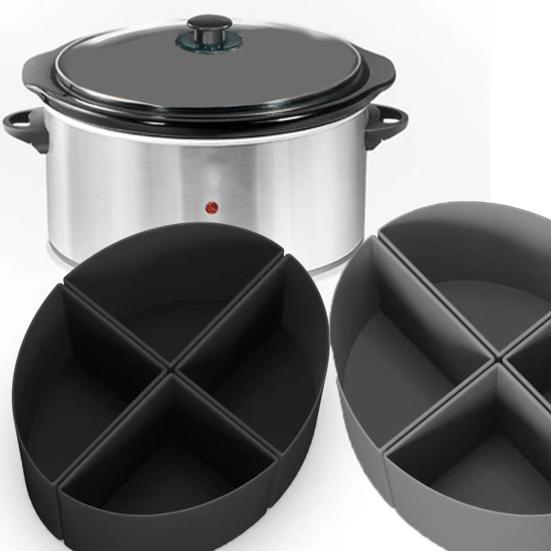 6-квартовый вкладыш для медленноварки с несколькими решетками, герметичный, можно мыть в посудомоечной машине, силиконовый разделитель для медленноварки, вкладыш для готовки, кухонные принадлежности