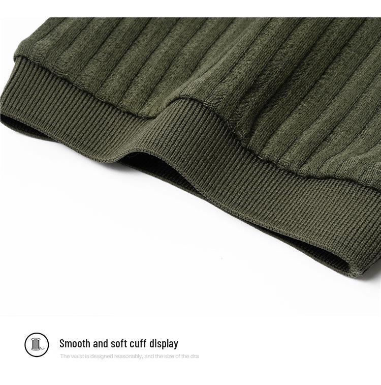 Мужская облегающая трикотажная рубашка поло с коротким рукавом - Повседневный топ в корейском стиле в рубчик