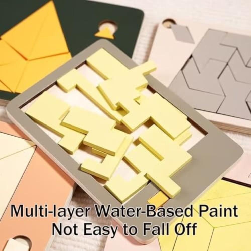 Красочная головоломка «Треугольник», трехмерный деревянный пазл, новая головоломка из деревянных блоков, развивающие игрушки