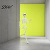 Halloween Skeleton Toy 3ft Life Size Skeleton, Full Body Posable Plastic Prop, Realistic Decoration Human Bones Model for Yard Patio Lawn Garden